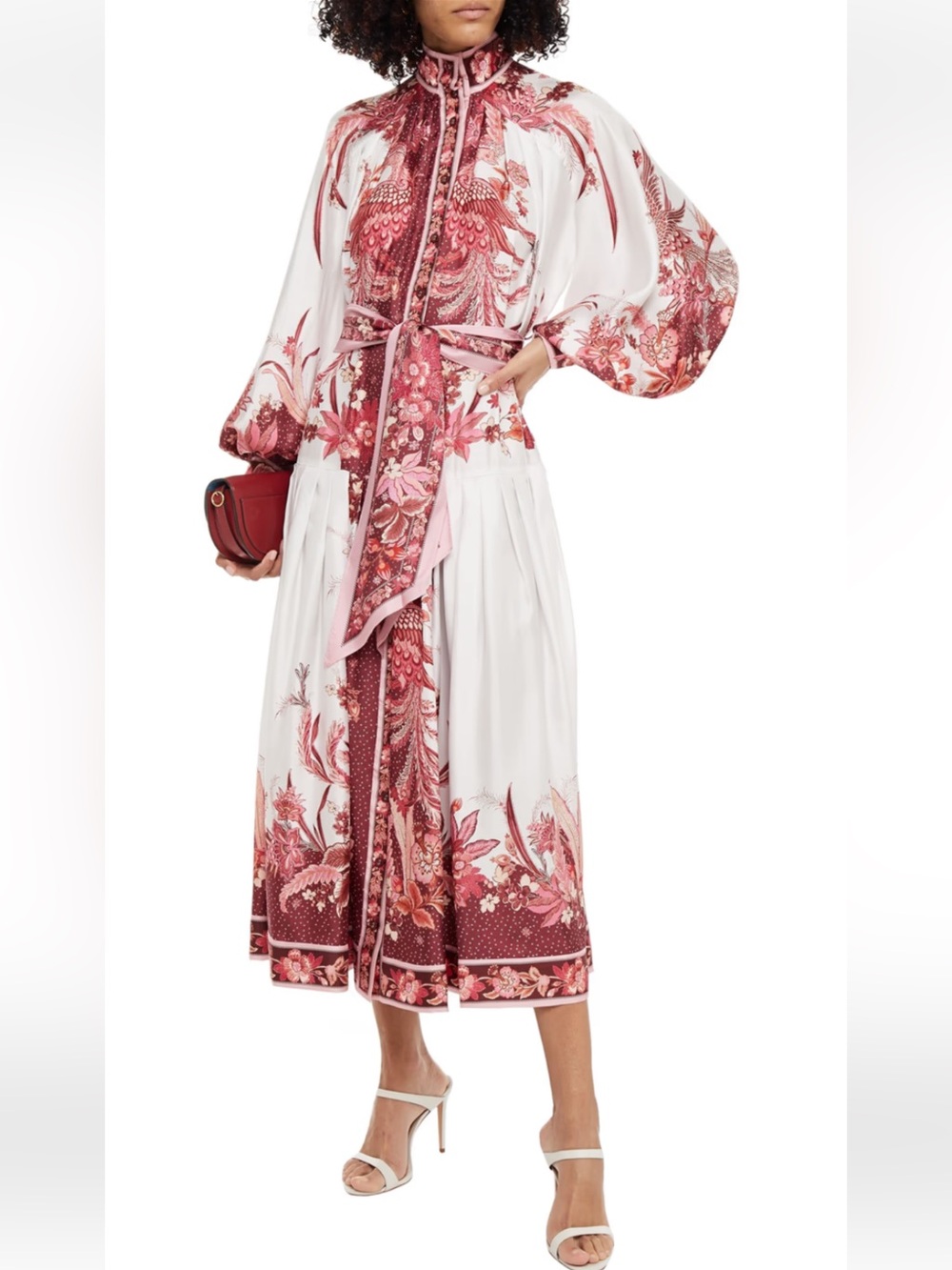 Zimmerman Floral Border Print silk dress